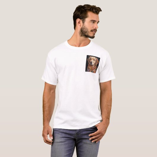 Levendig Abstract hondenportret T-shirt (Voorkant volledig)
