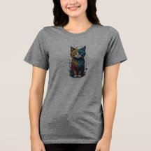 levendig abstract kat kunst t-shirt-Perfect voor k