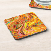 Levendig Abstract kleurenpatroon Bier Onderzetter (Linkerzijde)
