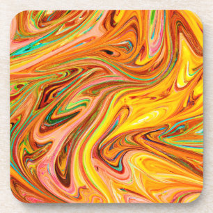 Levendig Abstract kleurenpatroon Bier Onderzetter