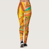 Levendig Abstract kleurenpatroon Leggings (Achterkant)