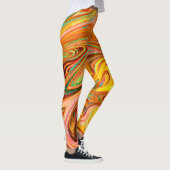 Levendig Abstract kleurenpatroon Leggings (Rechts)