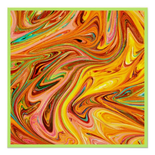 Levendig Abstract kleurenpatroon Perfect Poster (Voorkant)