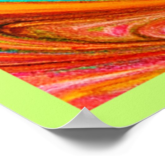 Levendig Abstract kleurenpatroon Poster (Hoek)