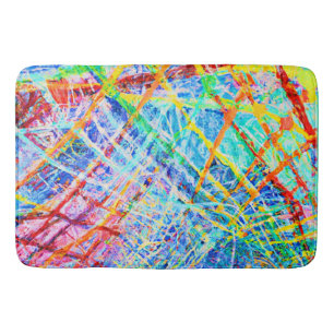 Levendig Abstract kleurexplosiepatroon Badmat
