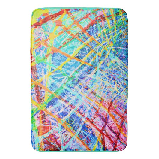 Levendig Abstract kleurexplosiepatroon Badmat (Voorkant Verticaal)