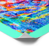 Levendig Abstract kleurexplosiepatroon Poster (Hoek)