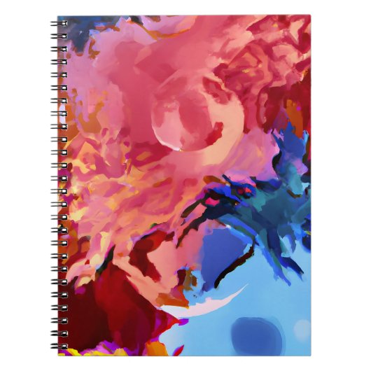 Levendig Abstract Kosmisch wervelend Notitieboek (Voorkant)