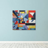 Levendig Abstract landschap door Raphael Canossa Canvas Afdruk (Insitu (Houten vloer))