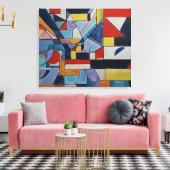 Levendig Abstract landschap door Raphael Canossa Canvas Afdruk (Insitu (Woonkamer))