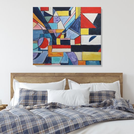 Levendig Abstract landschap door Raphael Canossa Canvas Afdruk (Insitu (Slaapkamer))