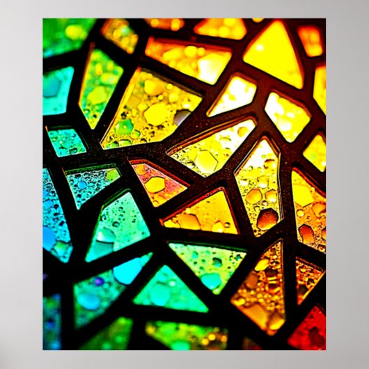 Levendig Abstract Licht Mozaïekontwerp Poster (Voorkant)