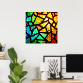 Levendig Abstract Licht Mozaïekontwerp Poster (Thuiskantoor)