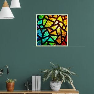 Levendig Abstract Licht Mozaïekontwerp Poster