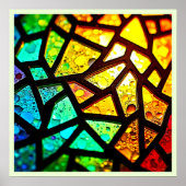 Levendig Abstract Licht Mozaïekontwerp Poster (Voorkant)