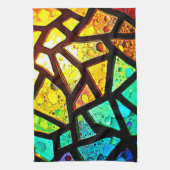 Levendig Abstract Licht Mozaïekontwerp Theedoek (Verticaal)