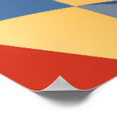 Levendig abstract menselijk gezicht poster (Hoek)