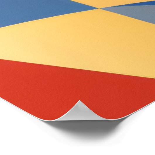 Levendig abstract menselijk gezicht poster (Hoek)