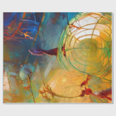 Levendig abstract met vreemde vormen cadeaupapier (Vlak)