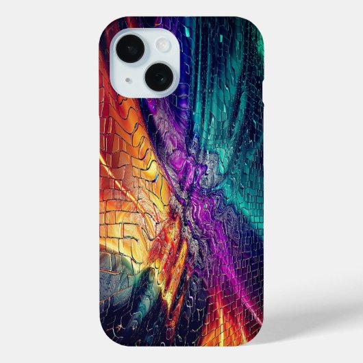 Levendig Abstract Mozaïek Case-Mate iPhone Case (Achterkant)