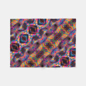 Levendig Abstract Mozaïek Dekbed Fleece Deken (Voorkant (Horizontaal))
