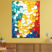 Levendig Abstract olieverfschilderij Canvas Afdruk (Insitu (Woonkamer))