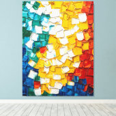 Levendig Abstract olieverfschilderij Canvas Afdruk (Insitu (Houten vloer))