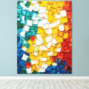 Levendig Abstract olieverfschilderij Canvas Afdruk