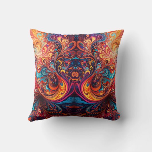Levendig abstract ontwerp kussen (Achterkant)