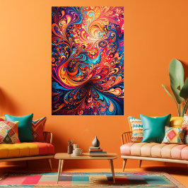Levendig abstract ontwerp poster