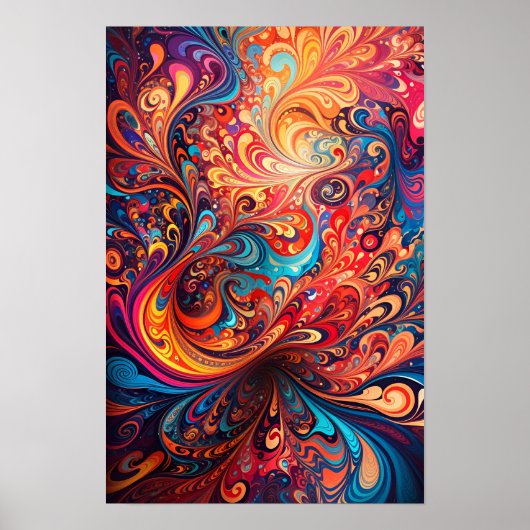 Levendig abstract ontwerp poster (Voorkant)