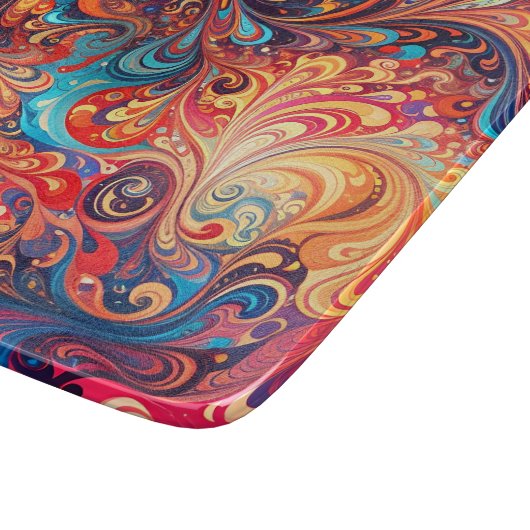 Levendig abstract ontwerp snijplank (Hoek)