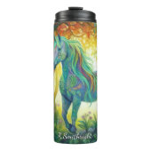 Levendig Abstract Paard Bos Wonder Thermosbeker (Voorkant)