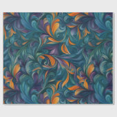 Levendig Abstract Paisley-geïnspireerd patroon (2) Cadeaupapier (Vlak)