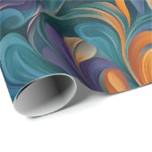 Levendig Abstract Paisley-geïnspireerd patroon (2) Cadeaupapier (Rol Hoek)