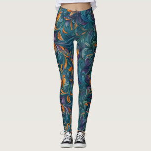 Levendig Abstract Paisley-geïnspireerd patroon (2) Leggings