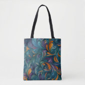 Levendig Abstract Paisley-geïnspireerd patroon (2) Tote Bag (Voorkant)