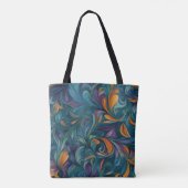 Levendig Abstract Paisley-geïnspireerd patroon (2) Tote Bag (Achterkant)