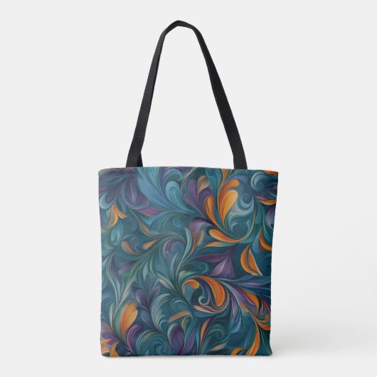 Levendig Abstract Paisley-geïnspireerd patroon (2) Tote Bag (Achterkant)