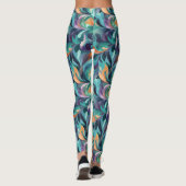 Levendig Abstract Paisley-geïnspireerd patroon Leggings (Achterkant)