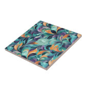 Levendig Abstract Paisley-geïnspireerd patroon Tegeltje (Zijkant)
