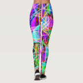 Levendig Abstract patroonontwerp Leggings (Achterkant)