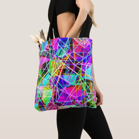 Levendig Abstract patroonontwerp Tote Bag (Dichtbij)