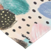 Levendig Abstract penseelstreek & Polka Dot Patter Tafelkleed (Gekanteld)