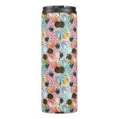 Levendig Abstract penseelstreek & Polka Dot Patter Thermosbeker (Achterkant)