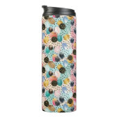Levendig Abstract penseelstreek & Polka Dot Patter Thermosbeker (Geroteerd rechts)