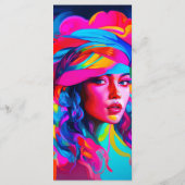 Levendig Abstract Portret Bladwijzer Menu (Achterkant)