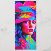 Levendig Abstract Portret Bladwijzer Menu (Voorkant)