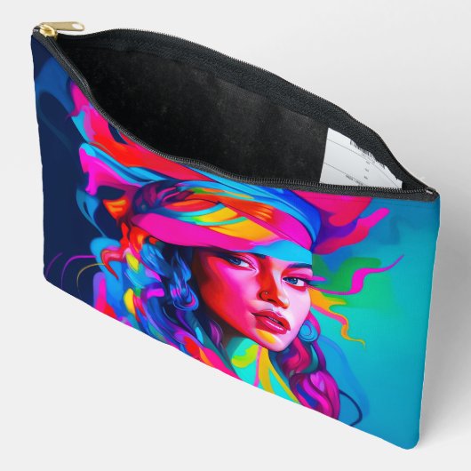 Levendig Abstract portret Etui (Open)