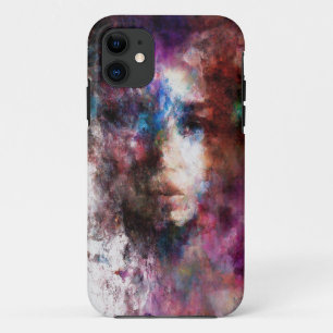 Levendig Abstract Portret iPhone 11 Hoesje
